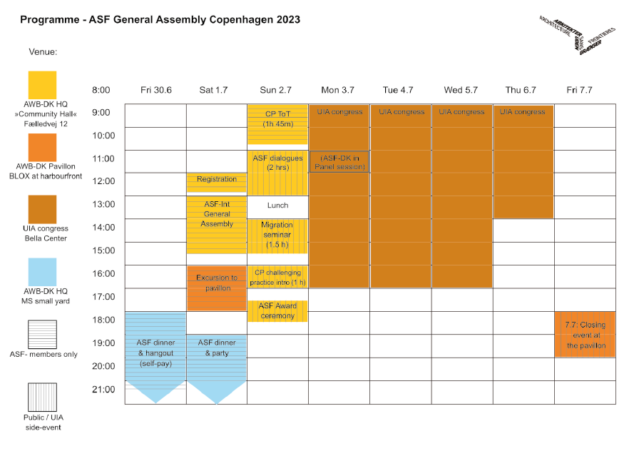 GA schedule